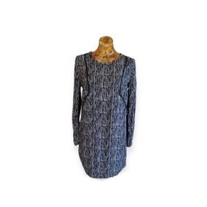 Just Female dress black white long sleeve Small